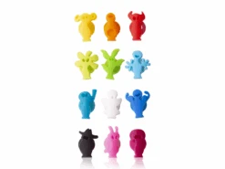 Vacu Vin Wijnglasherkenners - Gekleurd - 12 Stuks