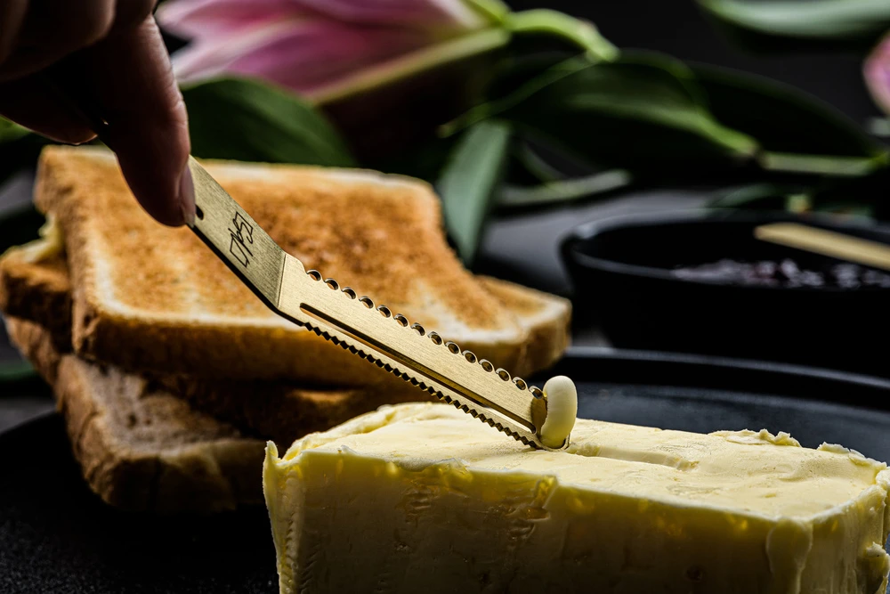 Laguiole Style De Vie Kaasmes En Botermes Goud - 6 Stuks 6 Laguiole Style De Vie Kaasmes En Botermes Goud - 6 Stuks - Afbeelding 4