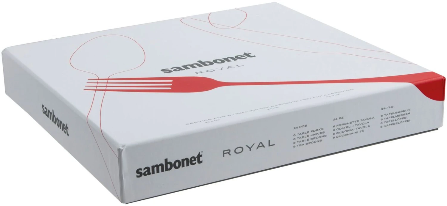 Sambonet Bestekset Royal - Champagne - 24 Delig / 6 Personen 4 Sambonet Bestekset Royal - Champagne - 24 Delig / 6 Personen - Afbeelding 2
