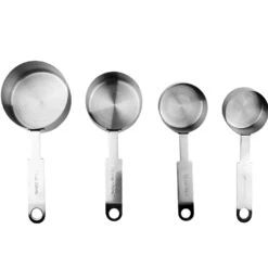 Sareva Maatschepjes - RVS - 4-delig -Thuiskeuken Sareva maatschepjes RVS