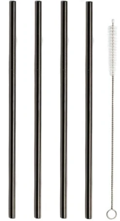 Sareva Herbruikbare Rietjes - Met Borstel - Zwart - 4 Stuks 11 Sareva Herbruikbare Rietjes - Met Borstel - Zwart - 4 Stuks -Thuiskeuken Sareva Rietjes Rech zwart