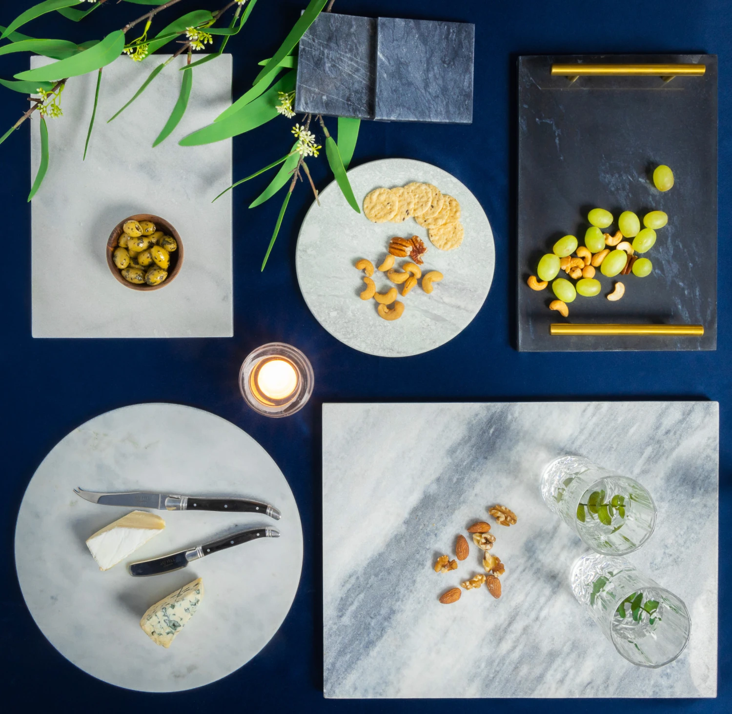 Jay Hill Dienblad - Met Handvatten - Marmer - Grijs - 30 X 20 Cm 5 Jay Hill Dienblad - Met Handvatten - Marmer - Grijs - 30 X 20 Cm - Afbeelding 3