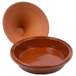 Cookinglife Tajine Regas - Aardewerk - Terracotta - ø 32 Cm / 3 Liter 11 Cookinglife Tajine Regas - Aardewerk - Terracotta - ø 32 Cm / 3 Liter -Thuiskeuken Tajine rood open1 2