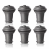 Vacu Vin Wijnstopper Vacuum Wine Stopper - Grijs - 6 Stuks -Thuiskeuken VacuumWineStoppers SetOf6