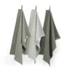Walra Keukendoeken Set Cubes Uni, Stripes & Blocks Legergroen 50 X 70 Cm - 3 Stuks 2 Walra Keukendoeken Set Cubes Uni, Stripes & Blocks Legergroen 50 X 70 Cm - 3 Stuks -Thuiskeuken WALRA KT SETDRYWITHCUBESUNIBLOCKSSTRIPES 50X70 ARMYGREEN PS