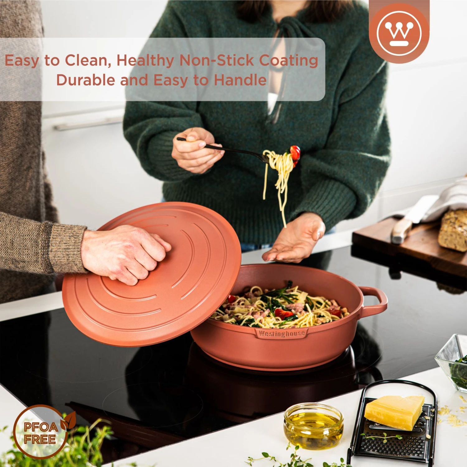 Westinghouse Hapjespan Performance - Rebel Red - ø 32 Cm / 5.8 Liter - Standaard Anti-aanbaklaag 5 Westinghouse Hapjespan Performance - Rebel Red - ø 32 Cm / 5.8 Liter - Standaard Anti-aanbaklaag - Afbeelding 3