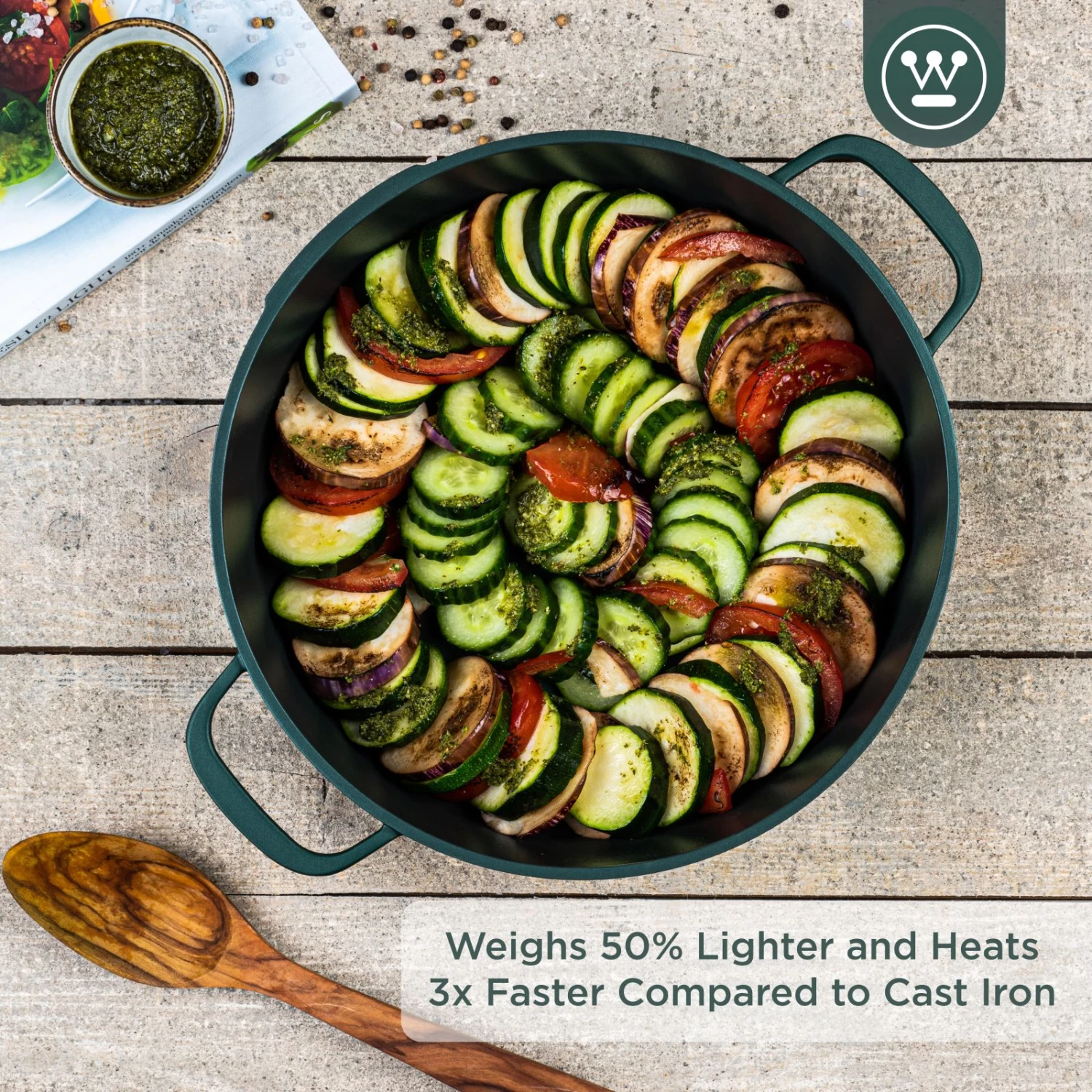 Westinghouse Hapjespan Performance - Gracious Green - ø 28 Cm / 4.1 Liter - Standaard Anti-aanbaklaag 8 Westinghouse Hapjespan Performance - Gracious Green - ø 28 Cm / 4.1 Liter - Standaard Anti-aanbaklaag - Afbeelding 6