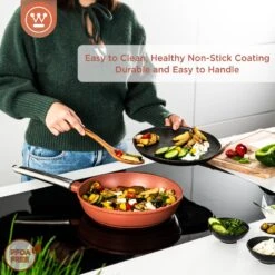 Westinghouse Koekenpan Performance - Rebel Red - ø 24 Cm - Standaard Anti-aanbaklaag 15 Westinghouse Koekenpan Performance - Rebel Red - ø 24 Cm - Standaard Anti-aanbaklaag -Thuiskeuken WCFP0095024OR 4