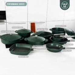 Westinghouse Grillpan Performance - Gracious Green - 28 X 28 Cm - Standaard Anti-aanbaklaag -Thuiskeuken WCFP0095G28SG 6