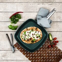 Westinghouse Grillpan Performance - Gracious Green - 28 X 28 Cm - Standaard Anti-aanbaklaag -Thuiskeuken WCFP0095G28SG 8
