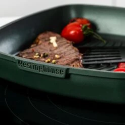 Westinghouse Grillpan Performance - Gracious Green - 28 X 28 Cm - Standaard Anti-aanbaklaag -Thuiskeuken WCFP0095G28SG 9