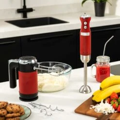 Westinghouse Staafmixer Retro Collections - 600 W - Cranberry Red - WKHBS270RD 13 Westinghouse Staafmixer Retro Collections - 600 W - Cranberry Red - WKHBS270RD -Thuiskeuken WKHBS270RD Retro Hand Blender 5