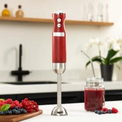 Westinghouse Staafmixer Retro Collections - 600 W - Cranberry Red - WKHBS270RD 11 Westinghouse Staafmixer Retro Collections - 600 W - Cranberry Red - WKHBS270RD -Thuiskeuken WKHBS270RD Retro Hand Blender 7