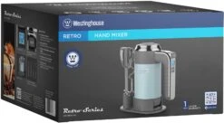 Westinghouse Handmixer Retro Collections - 6 Standen - Blauw - WKHM250BU -Thuiskeuken WKHM250BU Hand Mixer BLUE BOX