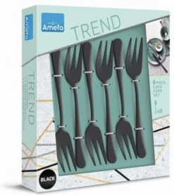 Amefa Gebaksvorkjes Austin - Vintage Zwart - 6 Stuks 7 Amefa Gebaksvorkjes Austin - Vintage Zwart - 6 Stuks -Thuiskeuken amefa taartvorkjes austin vintage zwart verpakking