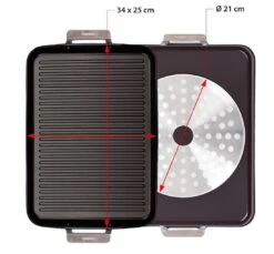 Valira Grillpan Aire Ceramic Met Handgrepen - 34 X 25 Cm - Keramische Anti-aanbaklaag 8 Valira Grillpan Aire Ceramic Met Handgrepen - 34 X 25 Cm - Keramische Anti-aanbaklaag -Thuiskeuken ceramic grill pan aire 9