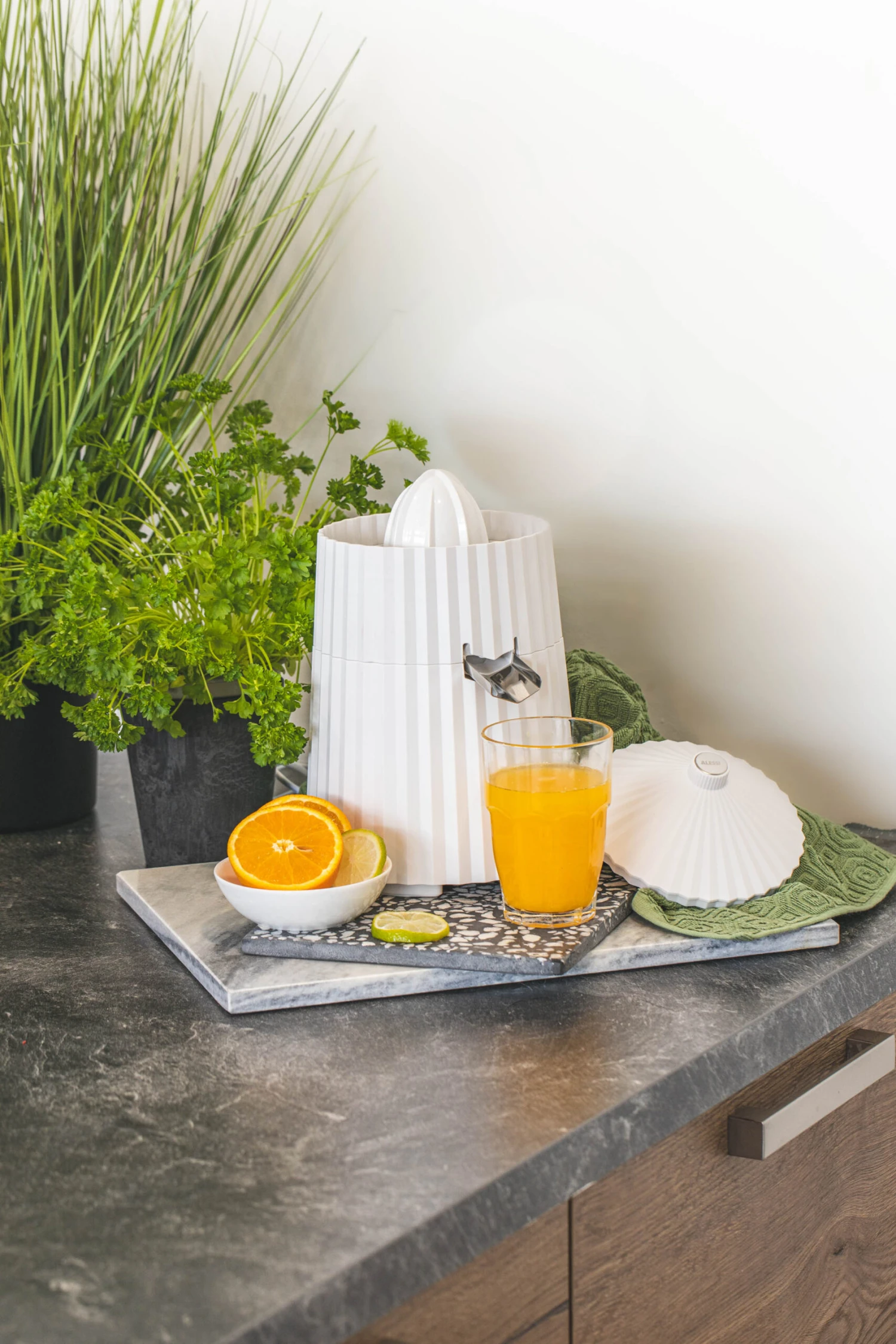 Alessi Citruspers Plissé - Elektrisch - Wit - Michele De Lucchi - MDL07 W 4 Alessi Citruspers Plissé - Elektrisch - Wit - Michele De Lucchi - MDL07 W - Afbeelding 2