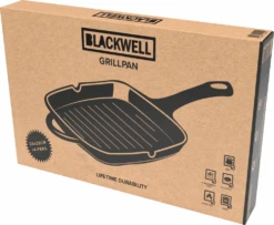 Blackwell Grillpan - Gietijzer - 23 X 23 Cm - Zonder Anti-aanbaklaag 13 Blackwell Grillpan - Gietijzer - 23 X 23 Cm - Zonder Anti-aanbaklaag -Thuiskeuken grill zwart Package New