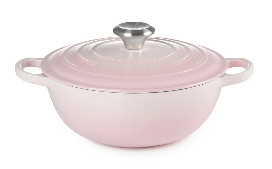 Le Creuset Braadpan Signature - Marmite - Shell Pink - ø 24 Cm / 3.1 Liter 3 Le Creuset Braadpan Signature - Marmite - Shell Pink - ø 24 Cm / 3.1 Liter