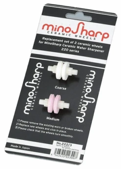 Minosharp Reserve Wieltjes Voor Minosharp Waterslijper 0220 - 2 Stuks -Thuiskeuken minosharp slijpset verpakking 220