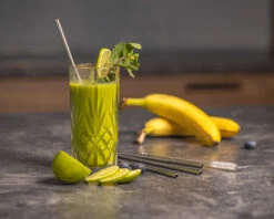 Sareva Herbruikbare Rietjes - Met Borstel - RVS - 4 Stuks -Thuiskeuken product keuken 2