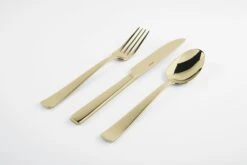 Sambonet Bestekset Flat - Champagne - 24 Delig / 6 Personen 12 Sambonet Bestekset Flat - Champagne - 24 Delig / 6 Personen -Thuiskeuken sambonet bestekset flat champagne sfeer4