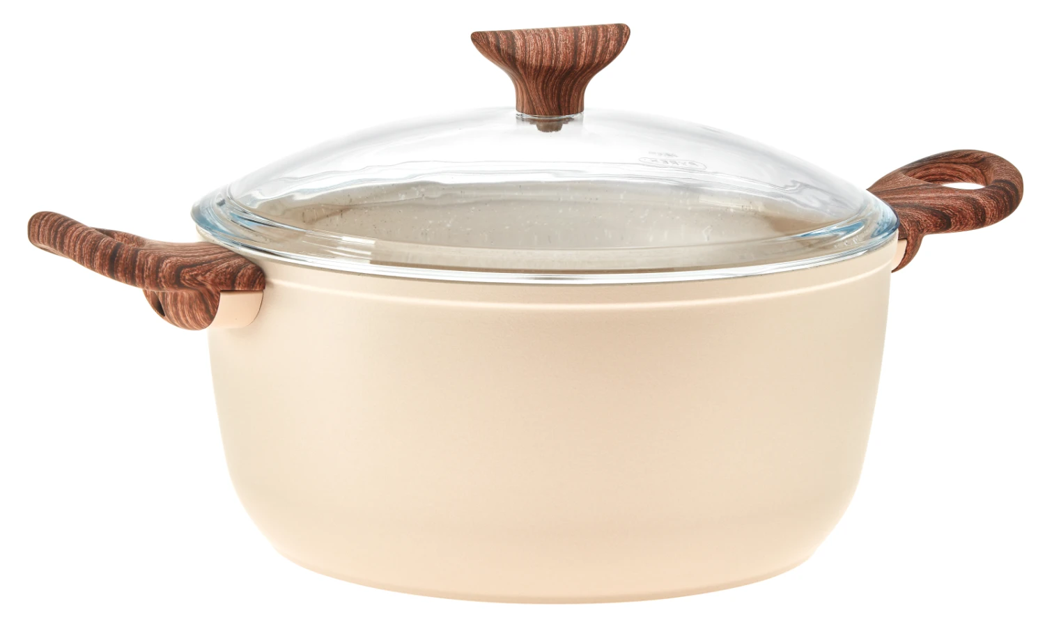 Sambonet Braadpan Rock 'n' Rose - Creme - ø 24 Cm / 4.5 Liter - Standaard Anti-aanbaklaag 3 Sambonet Braadpan Rock 'n' Rose - Creme - ø 24 Cm / 4.5 Liter - Standaard Anti-aanbaklaag