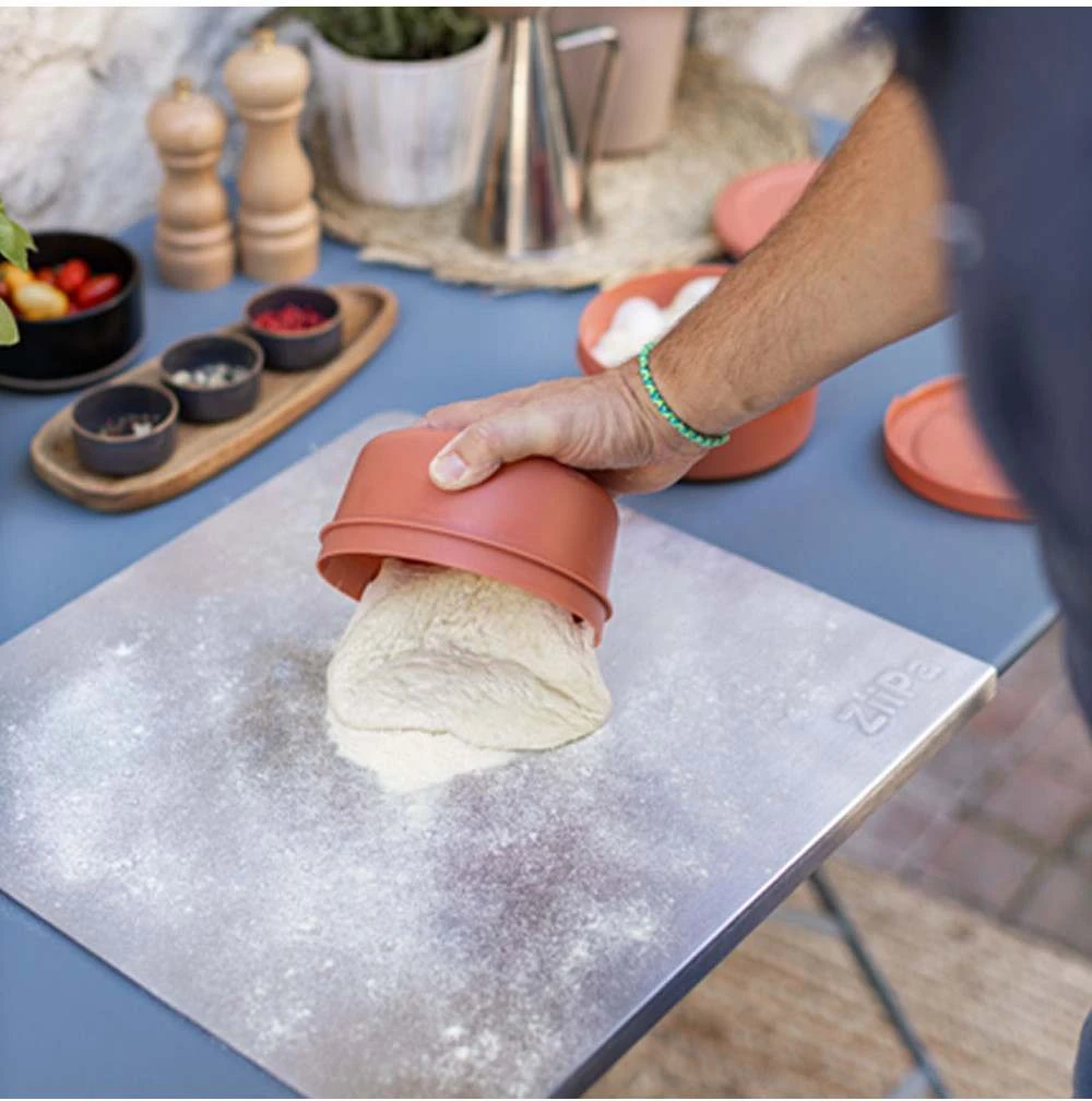 ZiiPa Pizzadeeg Doos - ø 16 Cm / 250 Gram - Terracotta - 6 Stuks 5 ZiiPa Pizzadeeg Doos - ø 16 Cm / 250 Gram - Terracotta - 6 Stuks - Afbeelding 3