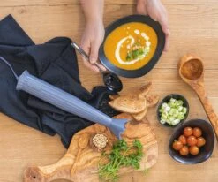 Alessi Staafmixer Set Plissé - Grijs - Michele De Lucchi - MDL10S G -Thuiskeuken staafmixer 3 1