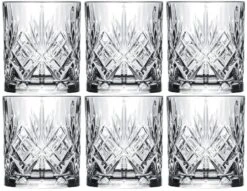 Cookinglife Whiskey Glazen / Cocktailglazen / Waterglazen Moy - 340 Ml - 6 Stuks